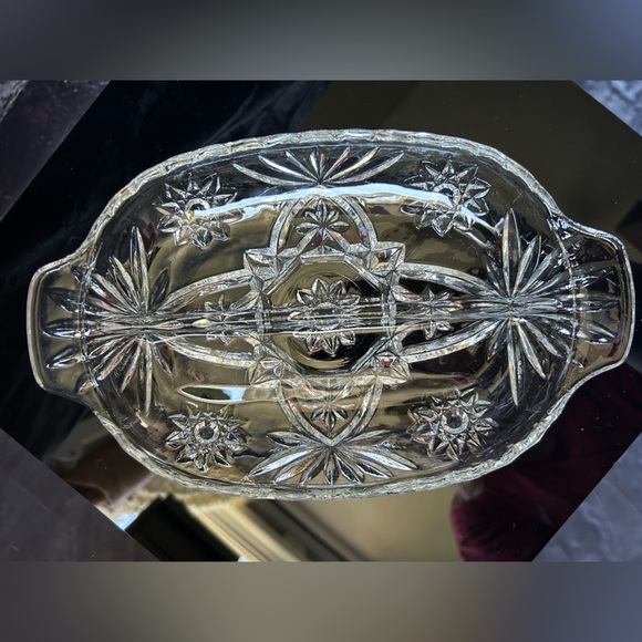 Anchor Hocking Other - Anchor Hocking “Star of David” Divided Relish Dish